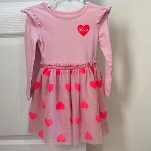 Cat & Jack Pink Dress with Heart Pattern